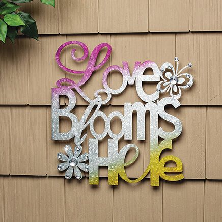 Love Blooms Here Metal Sign by Fox River™ Creations-372788