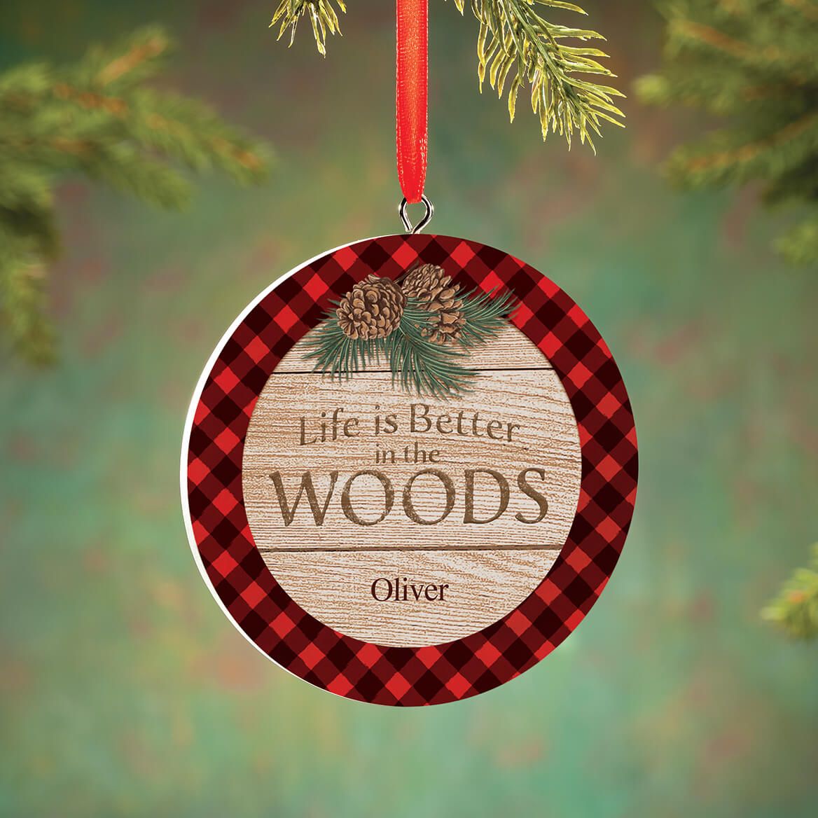 Personalized Life is Better in the Woods Ornament + '-' + 372810