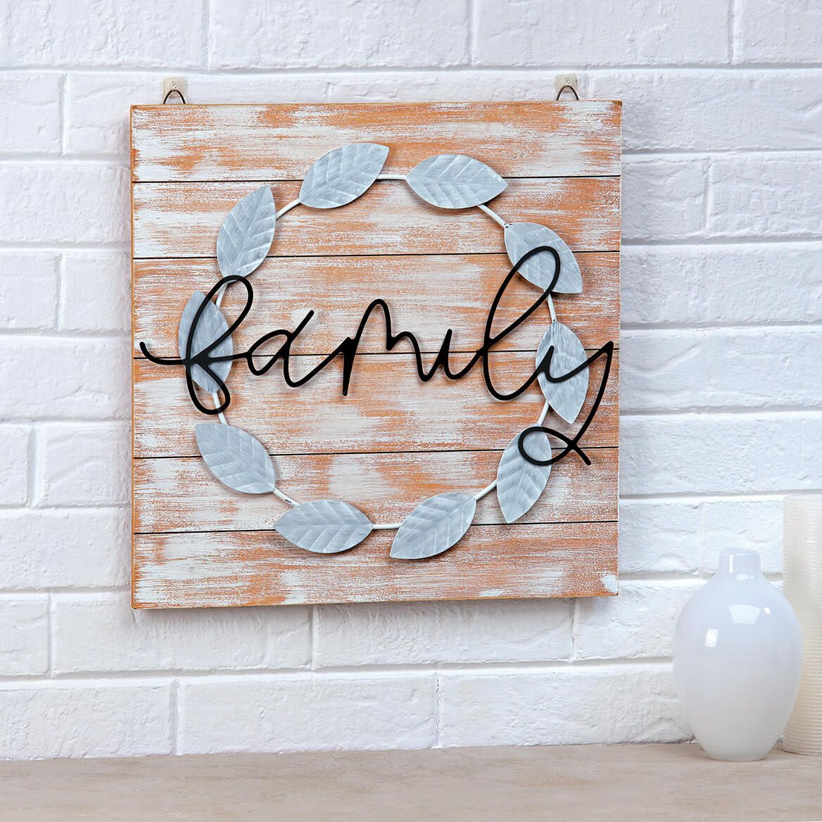 Family Wreath Wood and Metal Wall Decor + '-' + 372835