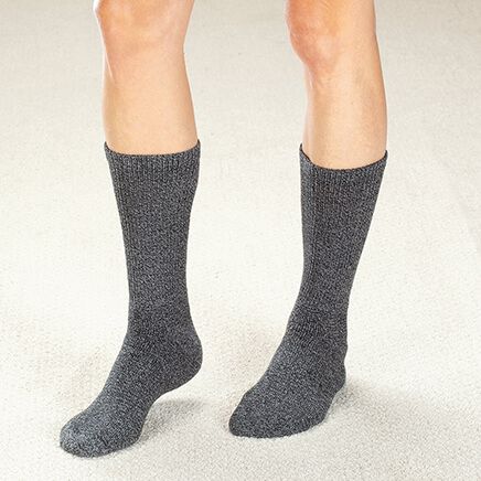 Silver Steps™ Twisted Yarn Cozy Diabetic Socks, 2 Pair-372981