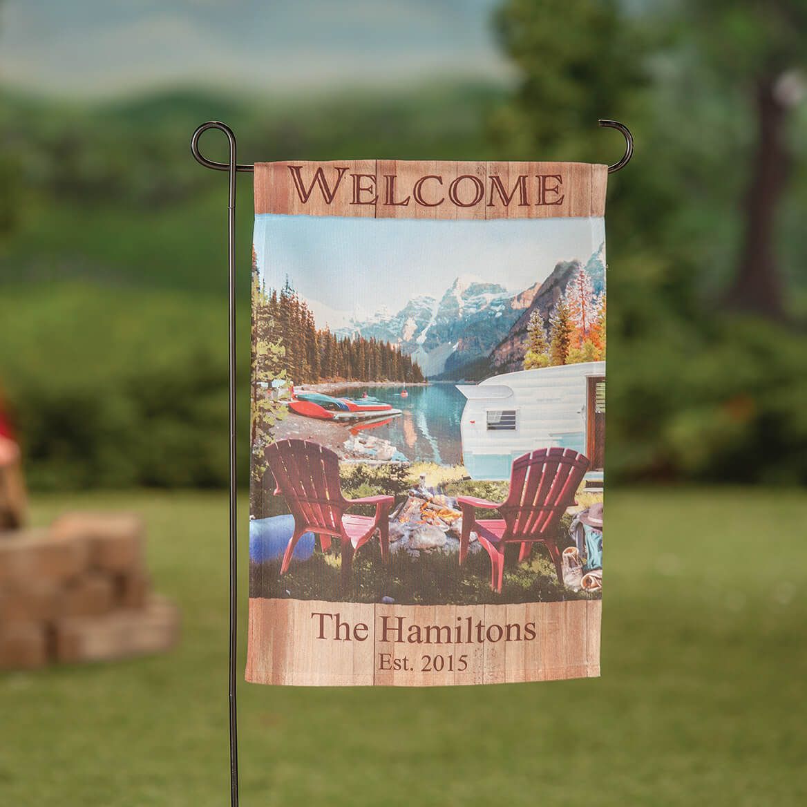 Personalized Camping Garden Flag + '-' + 373010