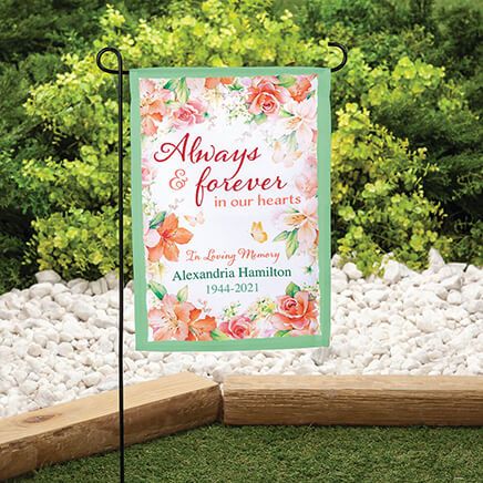 Personalized Always & Forever Memorial Garden Flag-373226