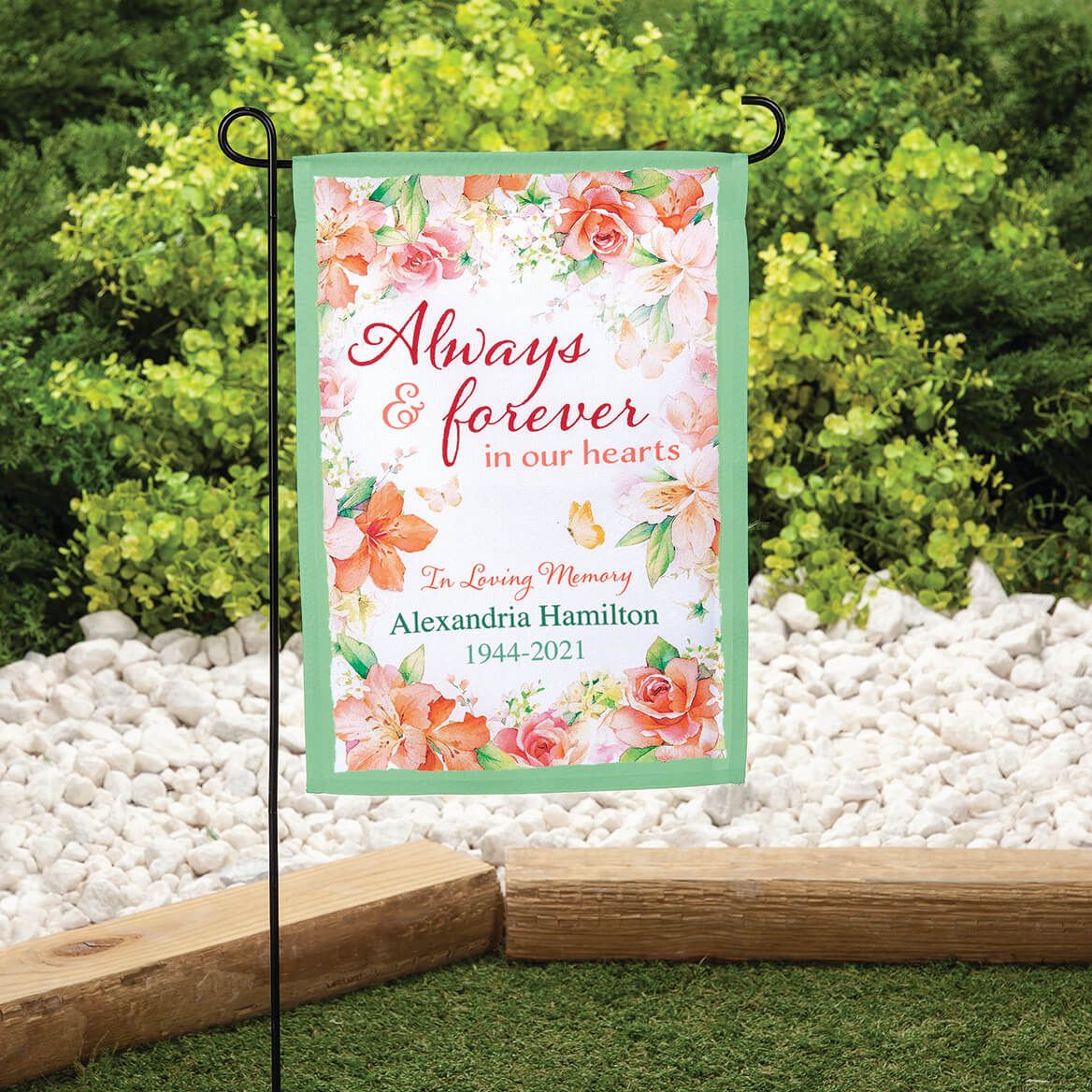Personalized Always & Forever Memorial Garden Flag + '-' + 373226