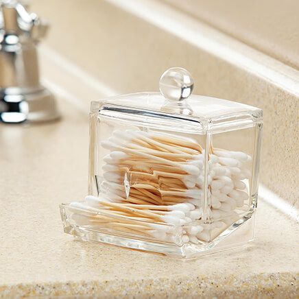 Clear Acrylic Cotton Swab Dispenser-373261