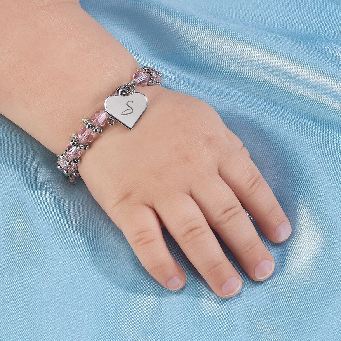 Personalized Beaded Heart Baby Bracelet + '-' + 373352