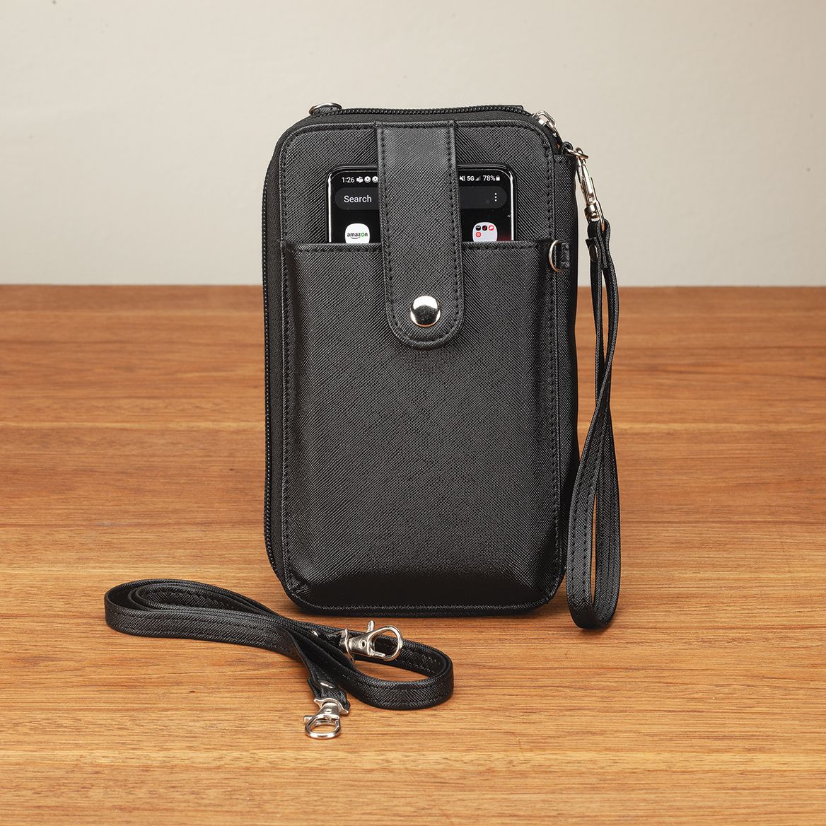 RFID Phone Wallet Shoulder Bag and Wristlet + '-' + 373609