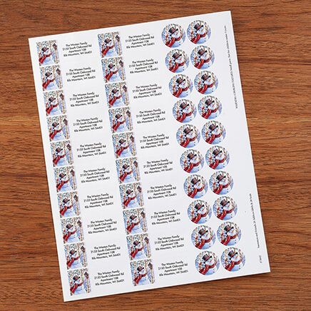 View product details for Personalized Snowman and Friends Labels and Seals, Set of 20