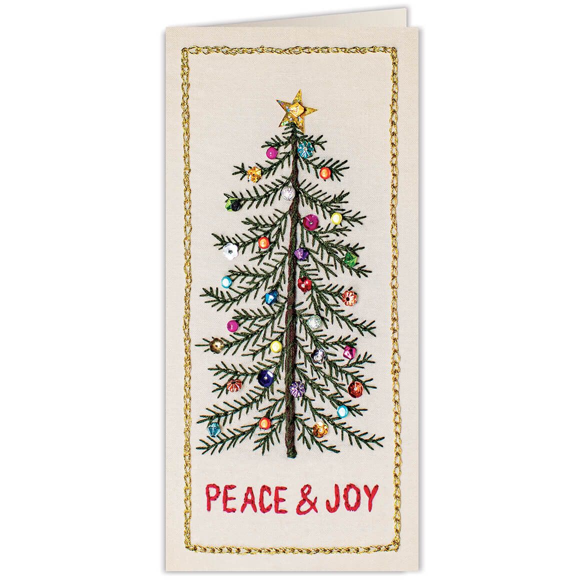 Personalized Beaded Christmas Tree Cards, Set of 20 + '-' + 373676