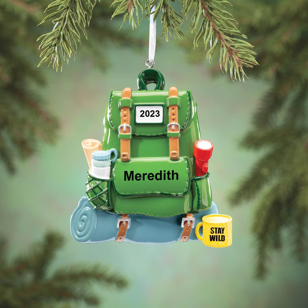 Personalized Backpacker Ornament + '-' + 373686