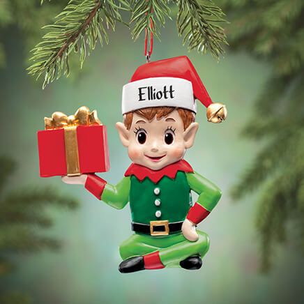 Personalized Vintage Elf Ornament-373789