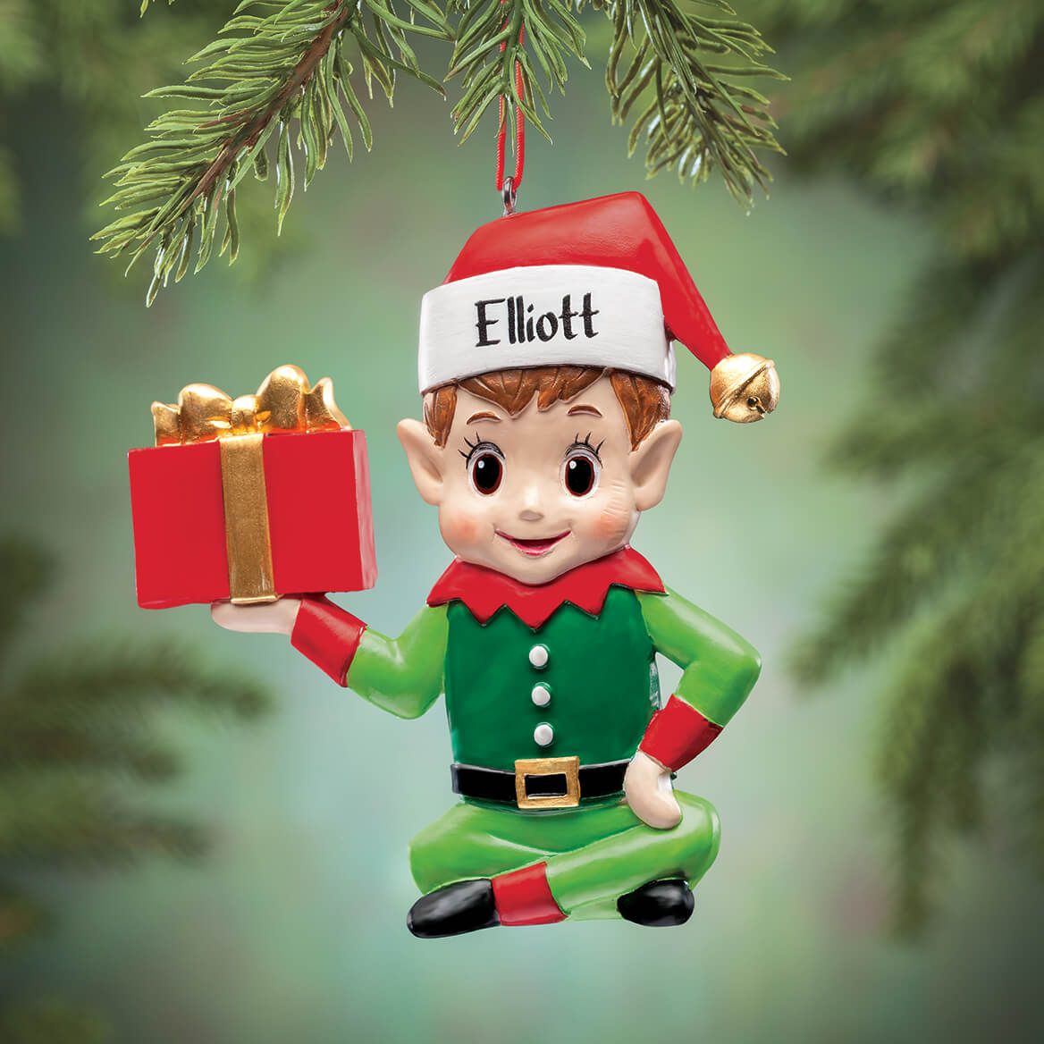 Personalized Vintage Elf Ornament + '-' + 373789