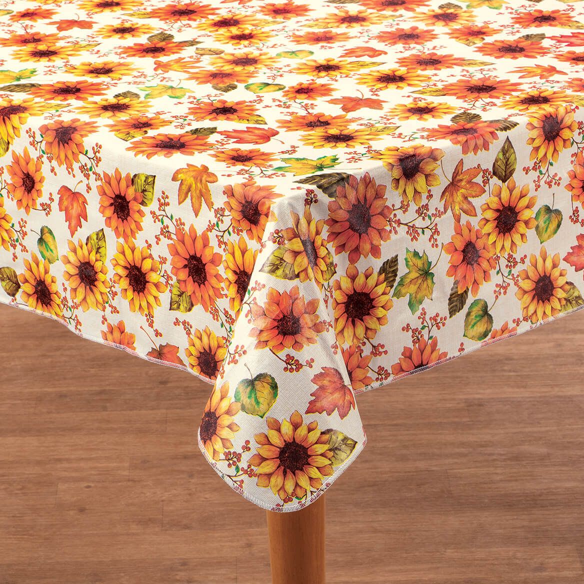 Sunflower Harvest Vinyl Table Cover by Chef's Pride™ + '-' + 373915
