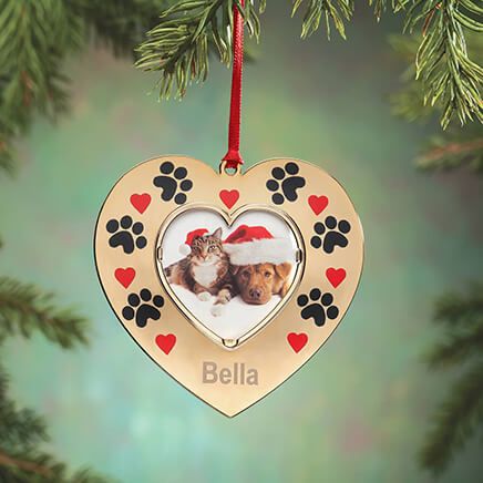 Personalized Goldtone Pet Frame Ornament-373982