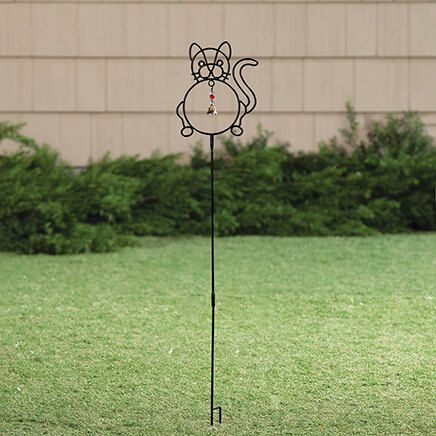 Metal Kitty with Bell Decorative Yard Stake by Fox River™ Creations-374091