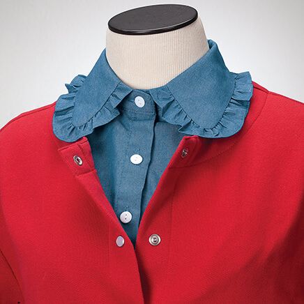 Chambray Ruffle Collar Blouse Dicky-374094