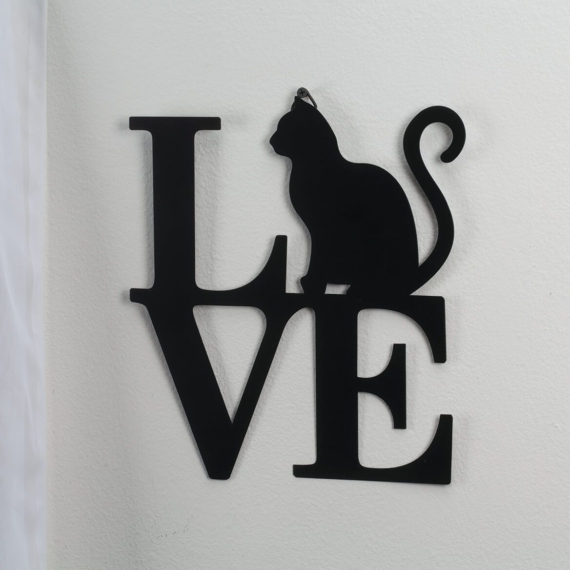 LOVE Cat Silhouette Wall Plaque + '-' + 374182