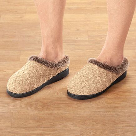 Clog Slippers with Faux Fur Lining By Silver Steps™-374189