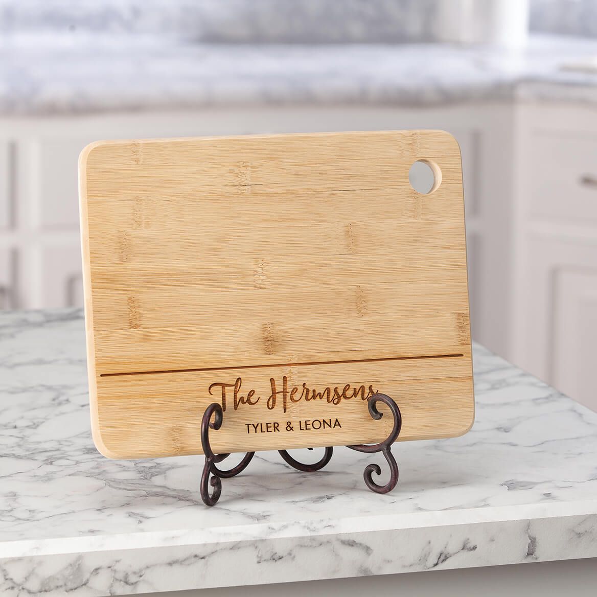 Personalized 2-Line Cutting Board + '-' + 374205