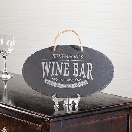 Personalized Wine Bar Slate Plaque-374208