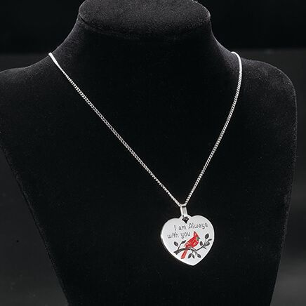 Personalized I Am Always With You Cardinal Heart Necklace-374250
