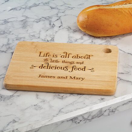 Personalized "All About the Little Things" Cutting Board-374408