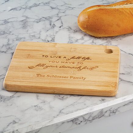 Personalized "To Live a Full Life" Cutting Board-374409
