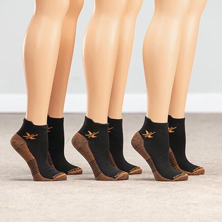 Copper Low-Cut Compression Socks 15-20mmHg, 3 pair-374555