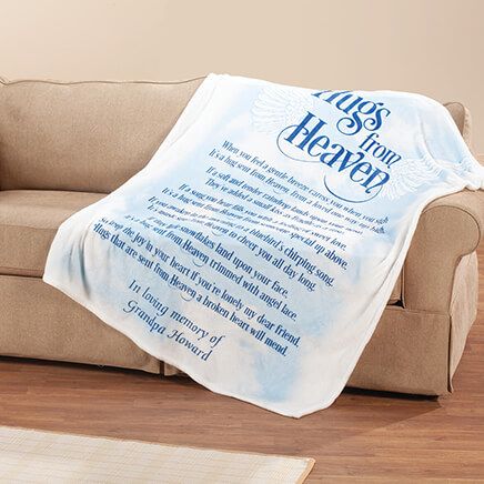 Personalized Hugs From Heaven Fleece Throw-374621