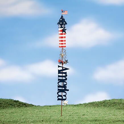 Metal Patriotic Rocket Stake by Fox River™ Creations-374729