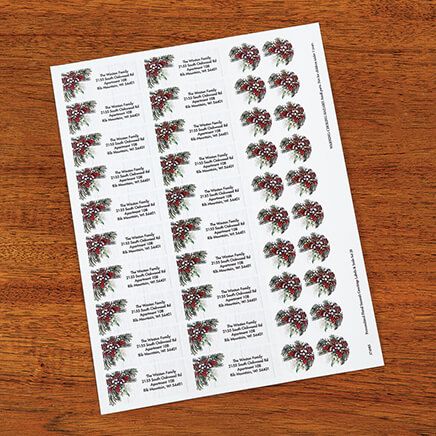 Personalized Floral Season's Greetings Labels & Seals Set 20-374985
