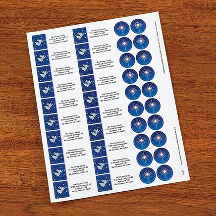 Personalized Nativity Scene Labels and Seals, Set of 20-374986