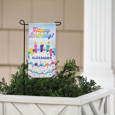 Personalized Happy Birthday Mini Garden Flag-374990