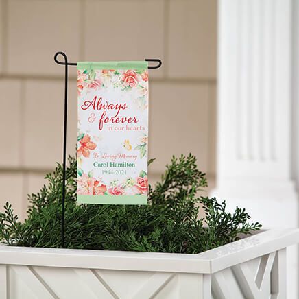 Personalized Always & Forever Memorial Mini Garden Flag-374992