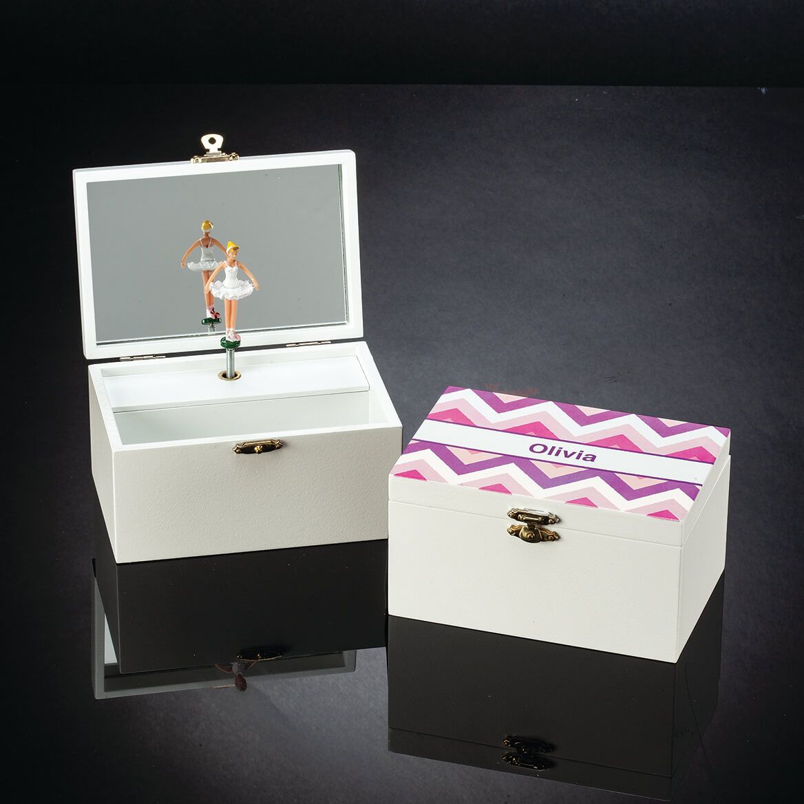 Personalized Chevron Children's Jewelry Box + '-' + 375085