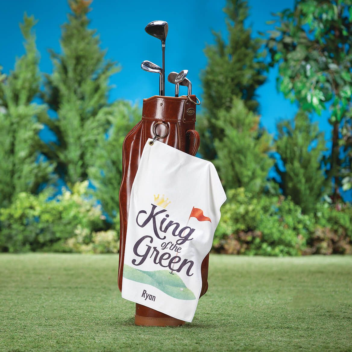 Personalized King of The Green Golf Towel + '-' + 375091