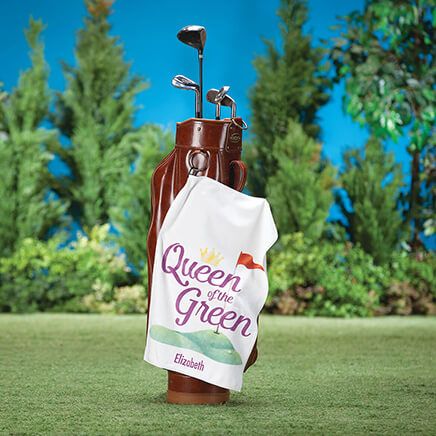 Personalized Queen of The Green Golf Towel-375092