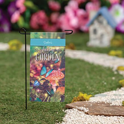 Personalized Fairy Garden Mini Flag-375100