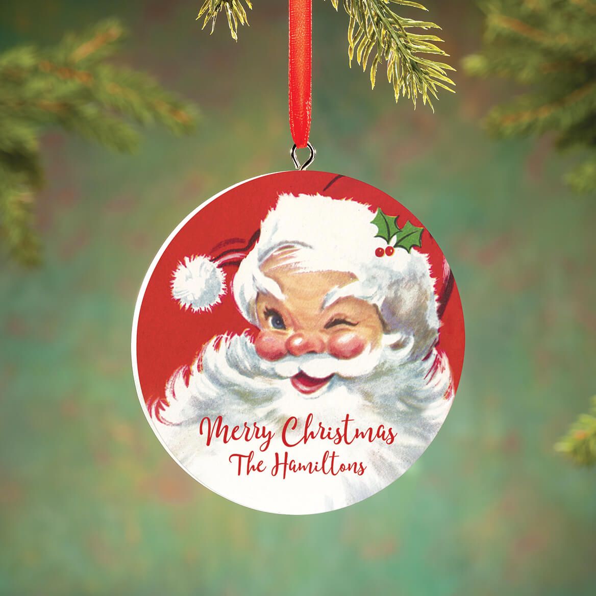 Personalized Vintage Santa Ornament