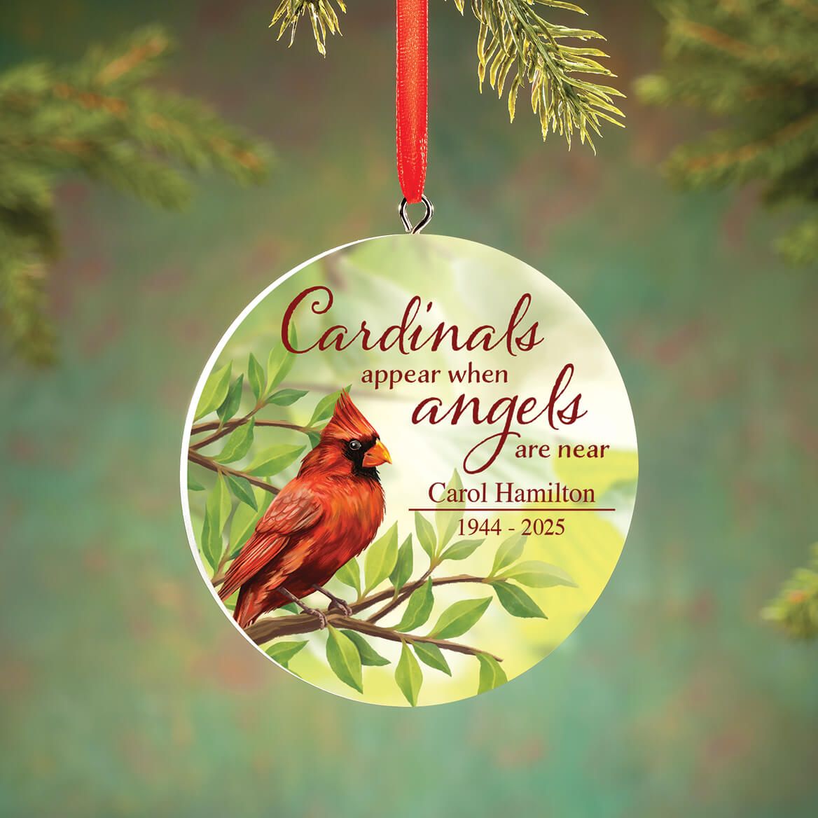 Personalized Cardinal Memorial Ornament + '-' + 375502