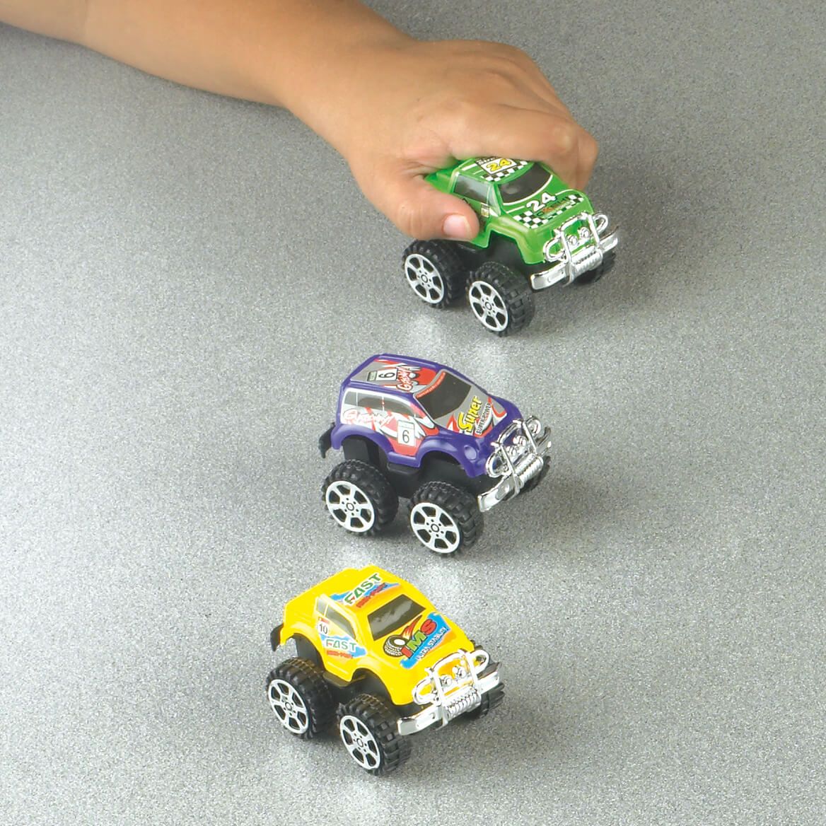 Pull-Back Off-Road Toy Truck, Set of 3