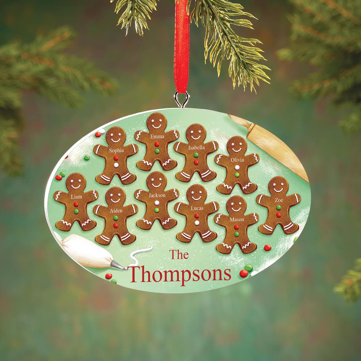 Personalized Gingerbread Family Ornament