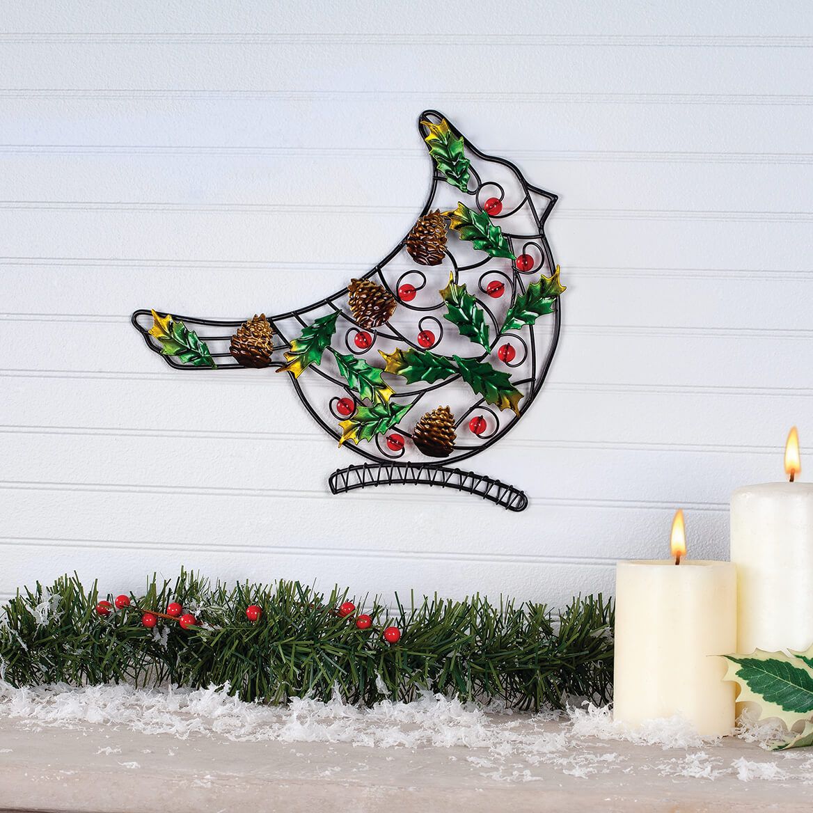 Metal Beaded Cardinal Decor by Holiday Peak™ + '-' + 375592