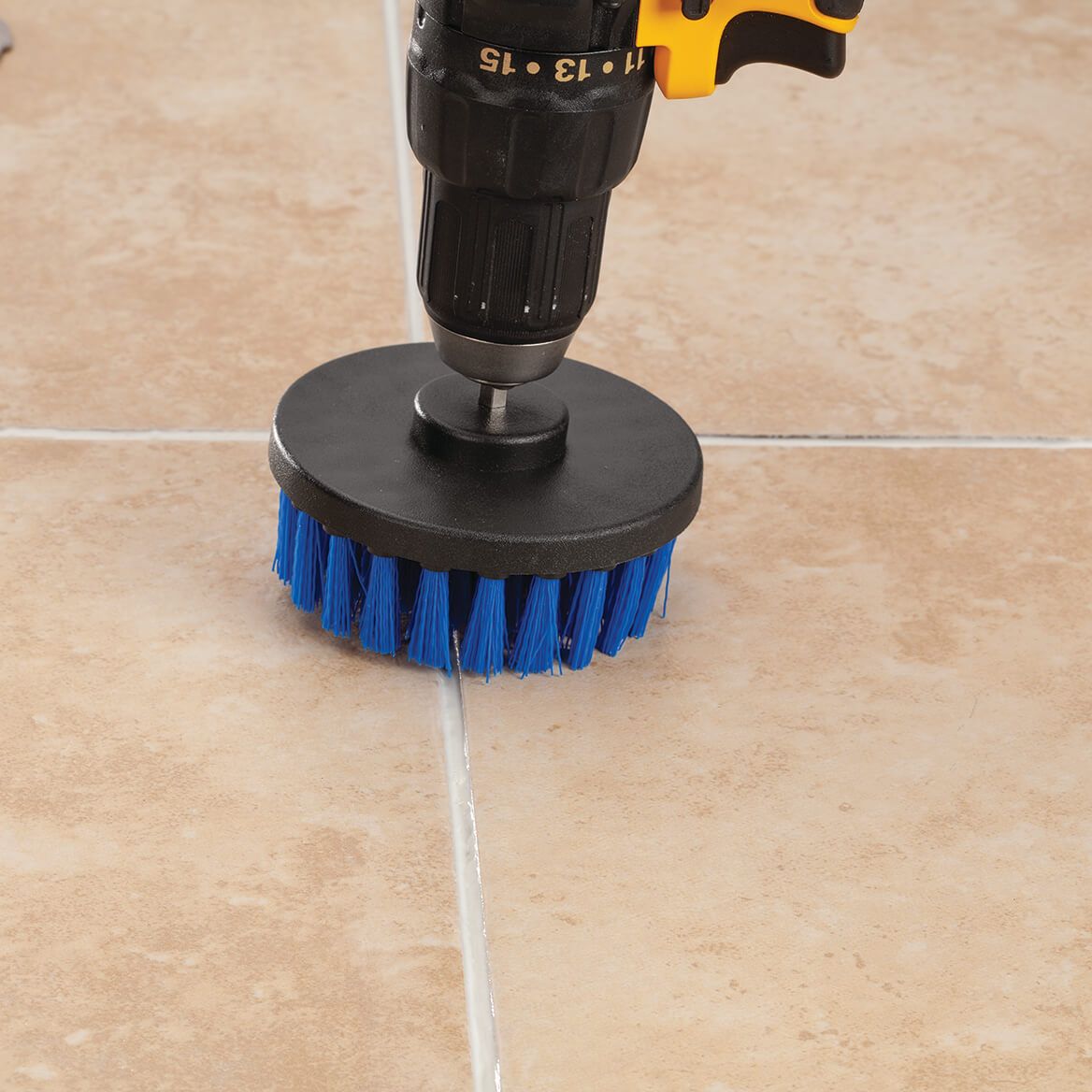 3-Piece Drill Brush Power Scrubbing Attachment Set By LivingSURE™ + '-' + 375617