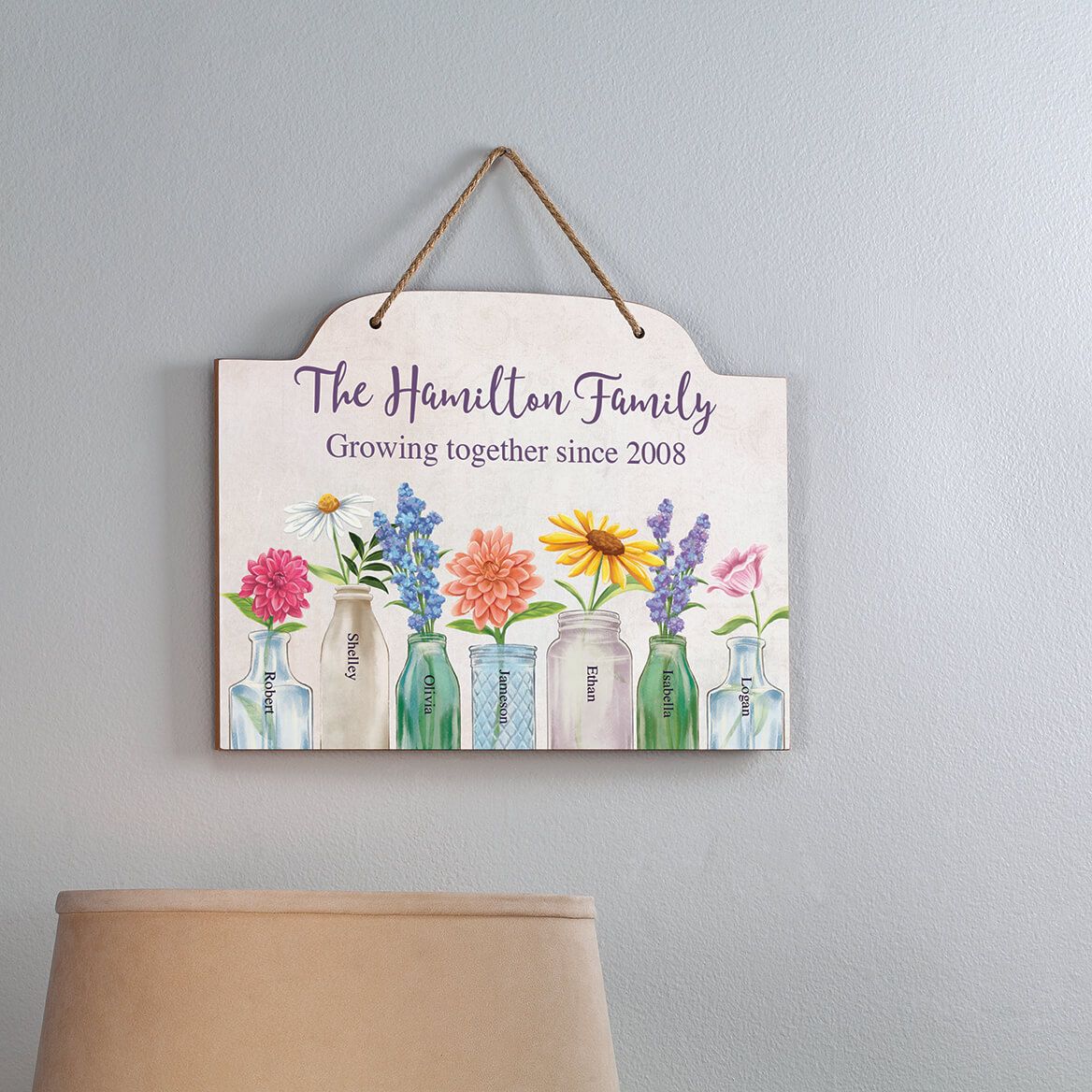 Personalized Growing Together Hanging Sign + '-' + 375621