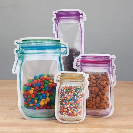 Reusable Mason Jar Ziptop Bags, Set of 40 by Chef's Pride-375694