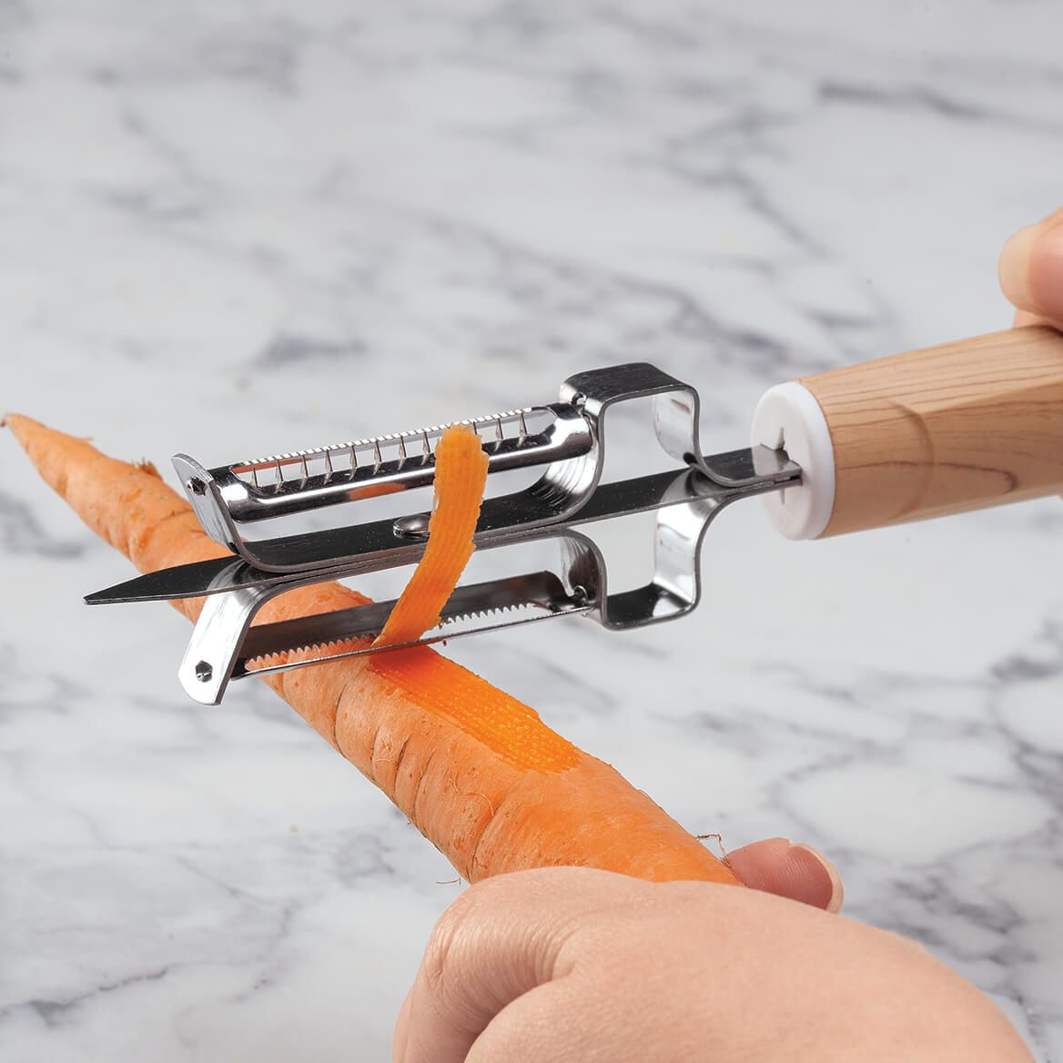 Multipurpose Peeler with Woodgrain Handle + '-' + 375791