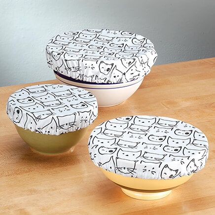 Cat Design Elastic Bowl Covers-375799