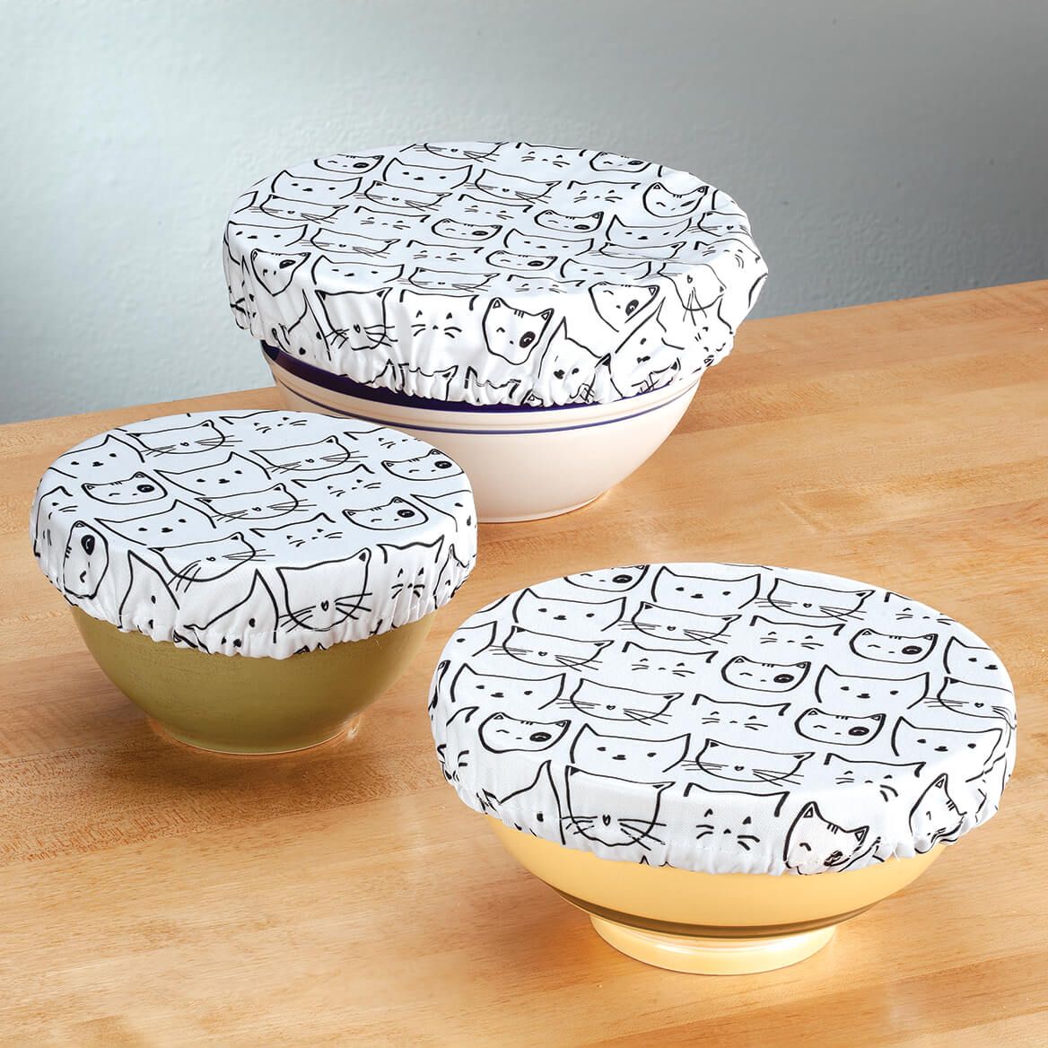 Cat Design Elastic Bowl Covers + '-' + 375799