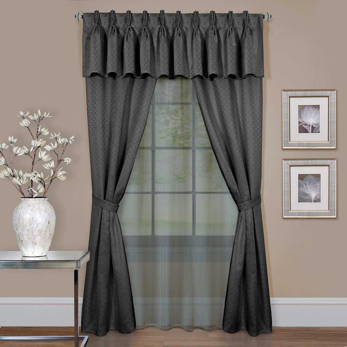 6-Piece Claire Pinch Pleat Curtain Set + '-' + 375853