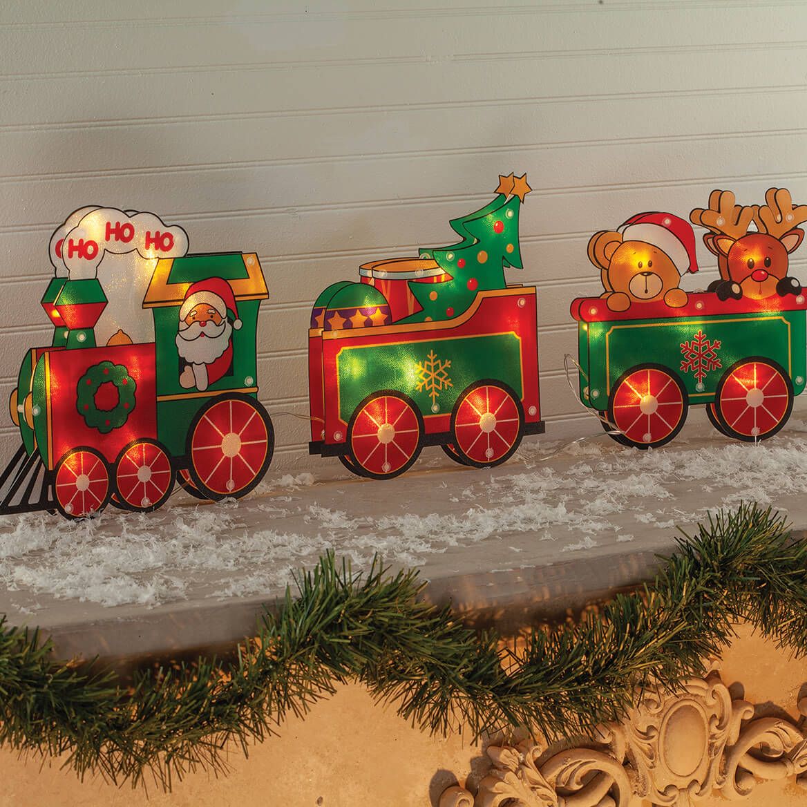 Battery-Operated Santa Train Lights by Holiday Peak™ + '-' + 375864